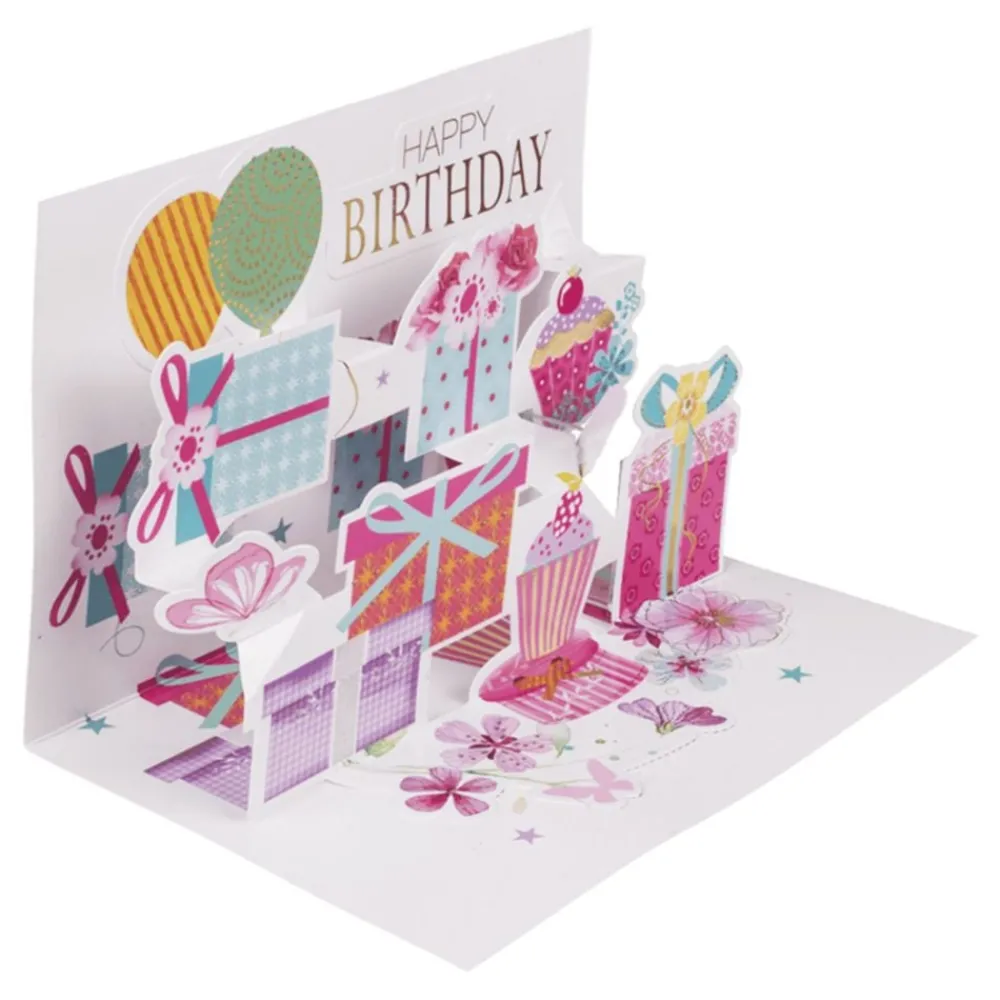 Outlet Out of the blue KG Kort Pop-Up Happy Birthday med Kuvert