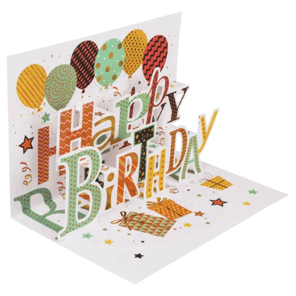 Outlet Out of the blue KG Kort Pop-Up Happy Birthday med Kuvert