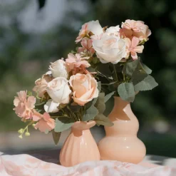 Discount Santex Kunstig Blomsterbuket Roser Peach