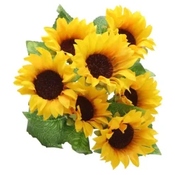 CHAKS Kunstig Blomsterbuket Solsikker - Oppyntning|Hjem & Husholdning