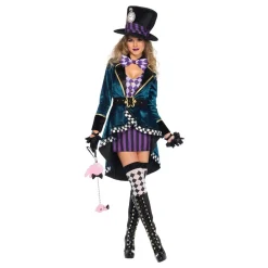New Leg Avenue Europe Kvindelig Mad Hatter Kostume Deluxe