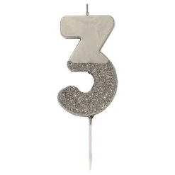 Online Talking Tables Ltd Lagkagelys Tal Sølv/Glitter