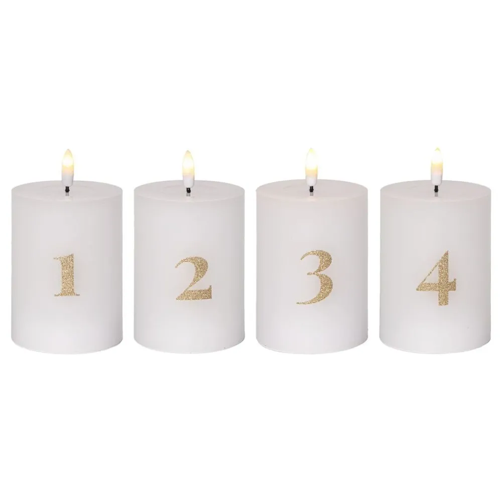Star Trading AB LED Bloklys Flamme Advent - Hjem & Husholdning