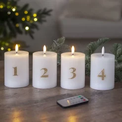 Star Trading AB LED Bloklys Flamme Advent - Hjem & Husholdning