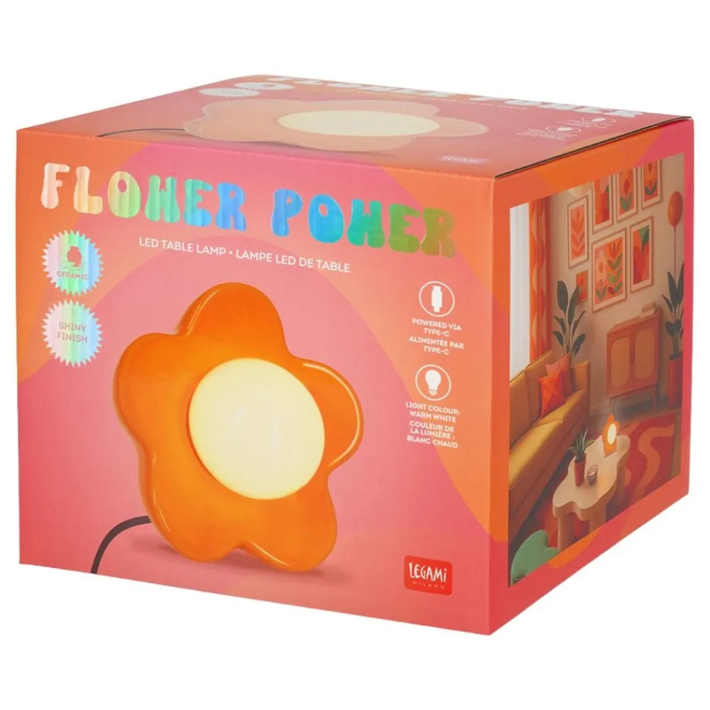 Discount Kidek AB LED Bordlampe Flower Power Shiny Orange