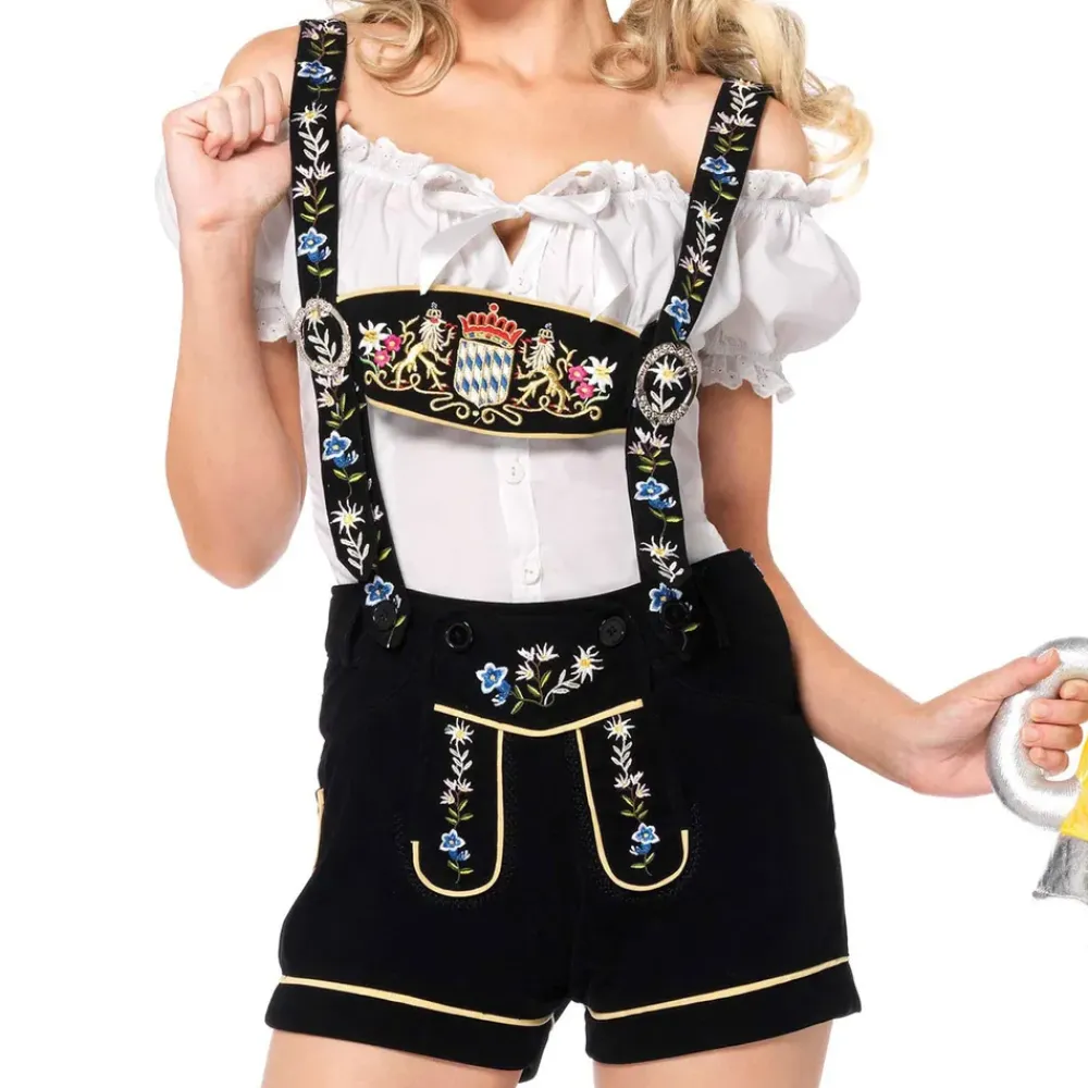 Leg Avenue Europe Lederhosen Shorts Dame Deluxe Kostume - Udklædningskostumer|Kostumetema