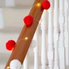 Talking Tables Ltd LED Guirlande Pompoms Rød/Hvid - Oppyntning|Hjem & Husholdning