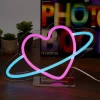 Kidek AB LED-lampe Planet Heart med Neon-effekt - Hjem & Husholdning