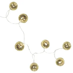 Talking Tables Ltd LED-lyskæde Diskokugler Guld - Hjem & Husholdning|Discobelysning