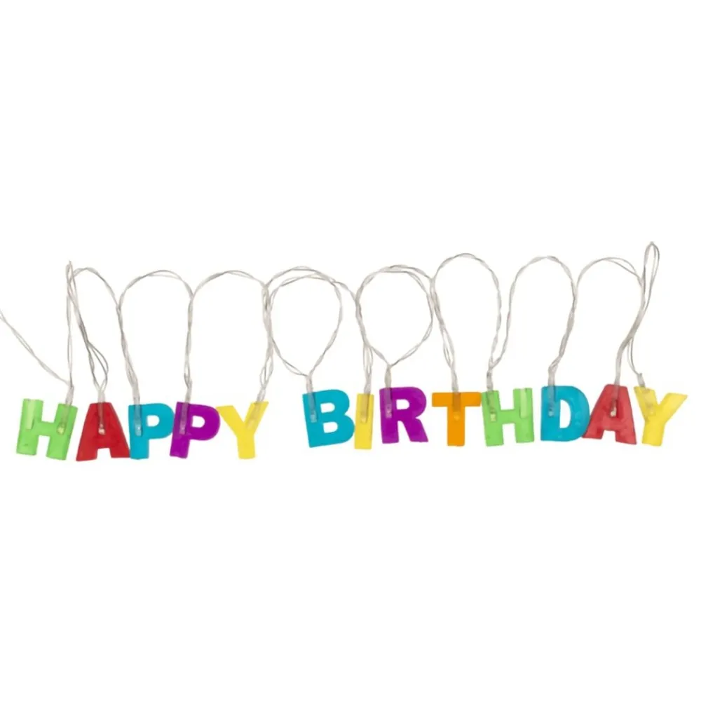 Out of the blue KG LED Lyskæde Happy Birthday - Oppyntning|Hjem & Husholdning