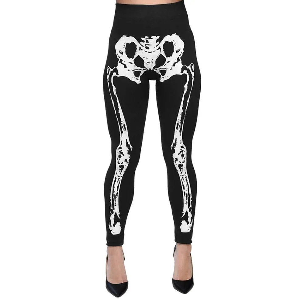 Boland Party Partners B.V. Leggings Skelet - Tilbehør|Udklædningskostumer