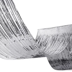 Outlet Three Sixty Degrees Ltd Loftsgardin Metallic Silver Frynser