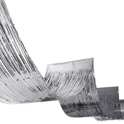 Outlet Three Sixty Degrees Ltd Loftsgardin Metallic Silver Frynser