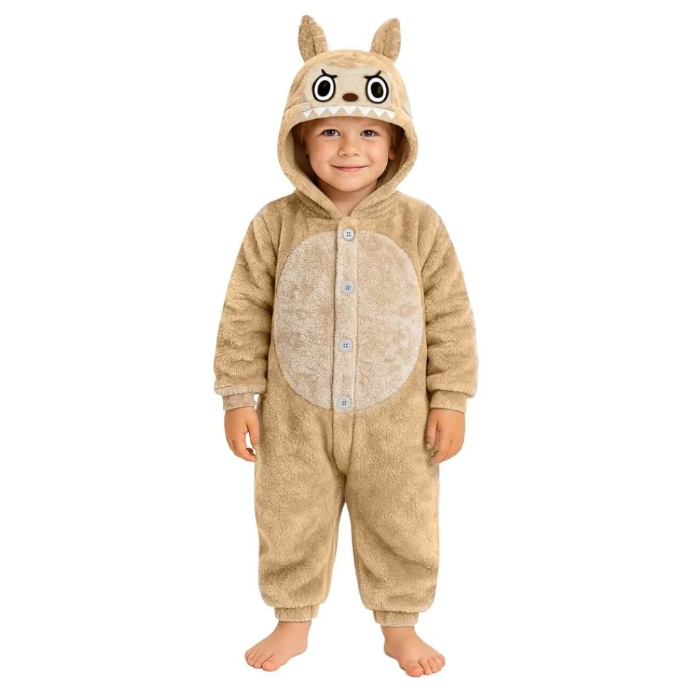 Fiestas Guirca, S.L Lulu Monster Beige Onesie Børnekostume - Tøj|Udklædningskostumer