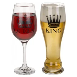 Best Out of the blue KG Øl- & Vinglas King & Queen