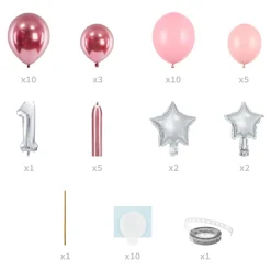 Hot PartyDeco sp. z o.o. Lyserød Ballonbuket 1 år