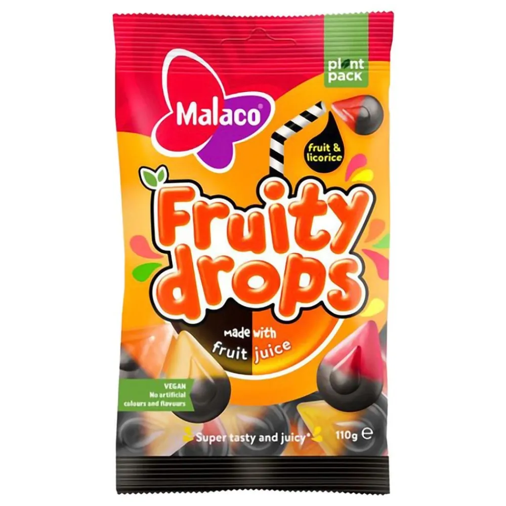 Online ERT Godis AB Malaco Fruity Drops Fruit & Licorice
