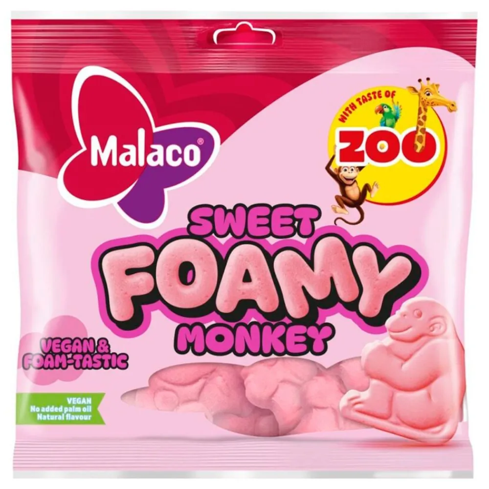 ERT Godis AB Malaco Zoo Sweet Foamy Monkey Økonomipakke - Slik