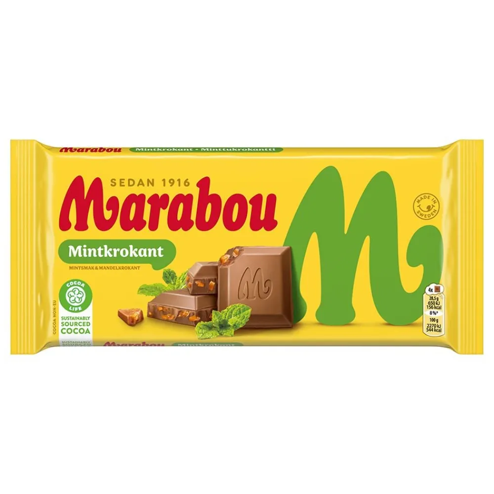 ERT Godis AB Marabou Mintkrokant Chokolade - Slik
