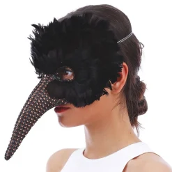 Ptit Clown Maske Korp med Fjer Deluxe - Kostumetema|Masker