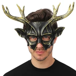 Ptit Clown Maske Rensdyr Fantasy Sort/Guld