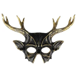 Ptit Clown Maske Rensdyr Fantasy Sort/Guld