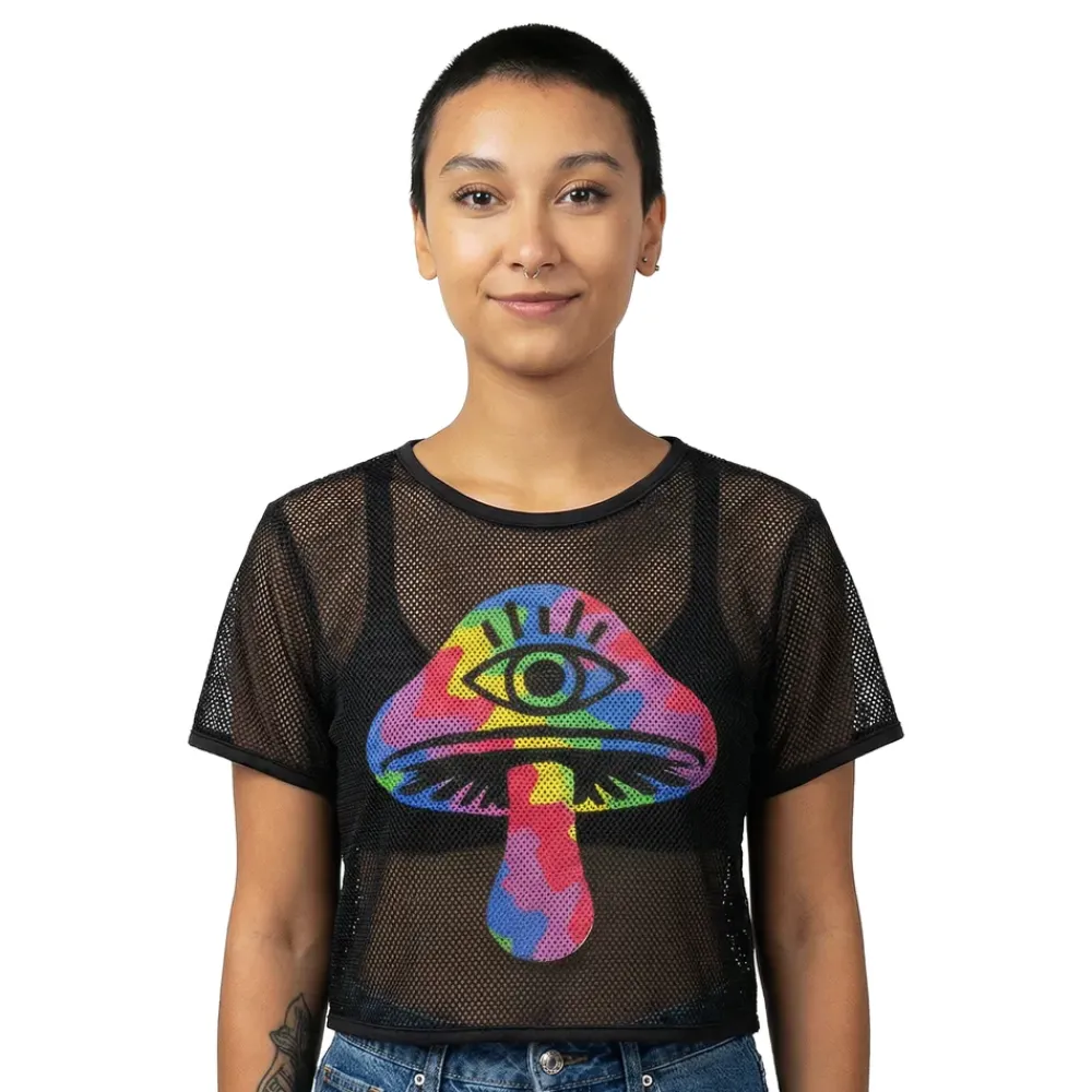 Fiestas Guirca, S.L Mesh T-shirt Shrooms Dame - Tøj|Tilbehør