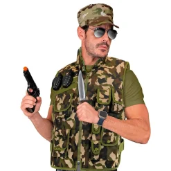 Widmann S.r.l. Militærvest Camouflage - Tilbehør|Udklædningskostumer