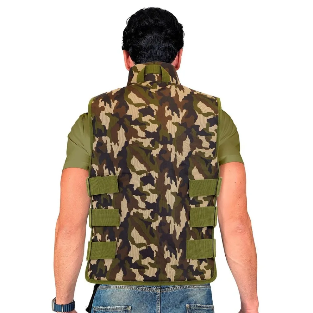 Widmann S.r.l. Militærvest Camouflage - Tilbehør|Udklædningskostumer