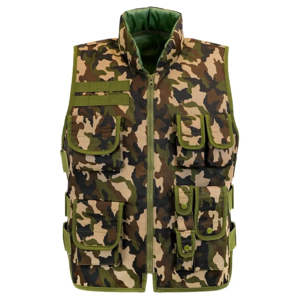 Widmann S.r.l. Militærvest med camouflage til børn - Tilbehør|Udklædningskostumer