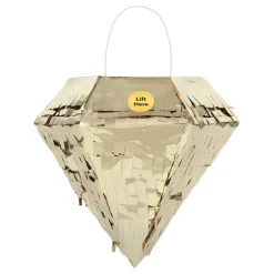 Unique UK Inc t/as Unique Party Mini Piñata Diamant Guld - Oppyntning