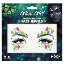 Rubies Netherland B.V. Moon Creations Face Jewels Selvlysende Glow Girl - Tilbehør|Accessories