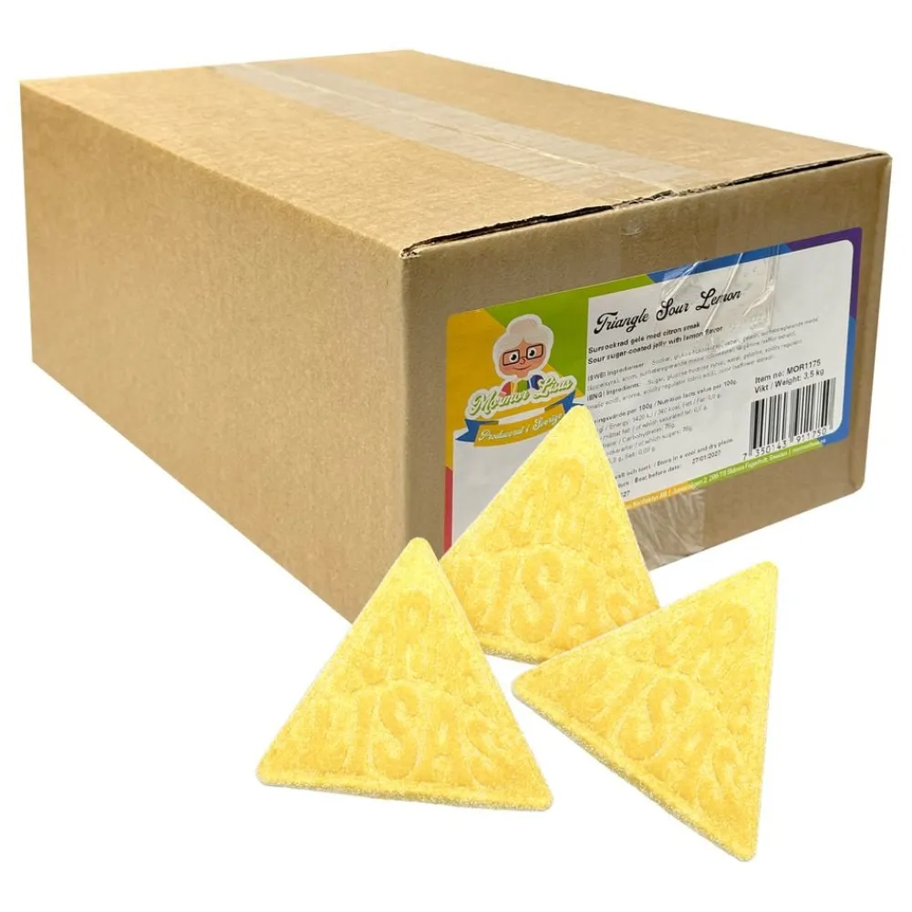 Discount ERT Godis AB Mormor Lisas Triangle Sour Lemon Økonomipakke
