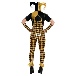 Clearance Fiestas Guirca, S.L Mørk Harlequin Dame Kostume