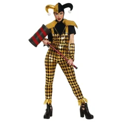 Clearance Fiestas Guirca, S.L Mørk Harlequin Dame Kostume
