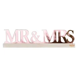 Best Ginger Ray Ltd Mr & Mrs Skilt Roséguld Akryl