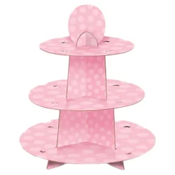 Outlet Unique UK Inc t/as Unique Party Muffinsstativ Baby Shower Lyserød