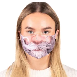Partyking AB Mundbind med Ansigtsmotiv - Tilbehør|Masker