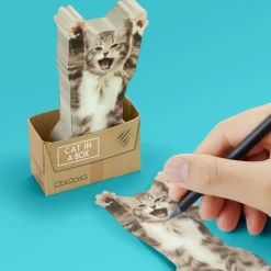 Hot Ohlsson & Lohaven AB Mustard Cat In A Box Sticky Notes