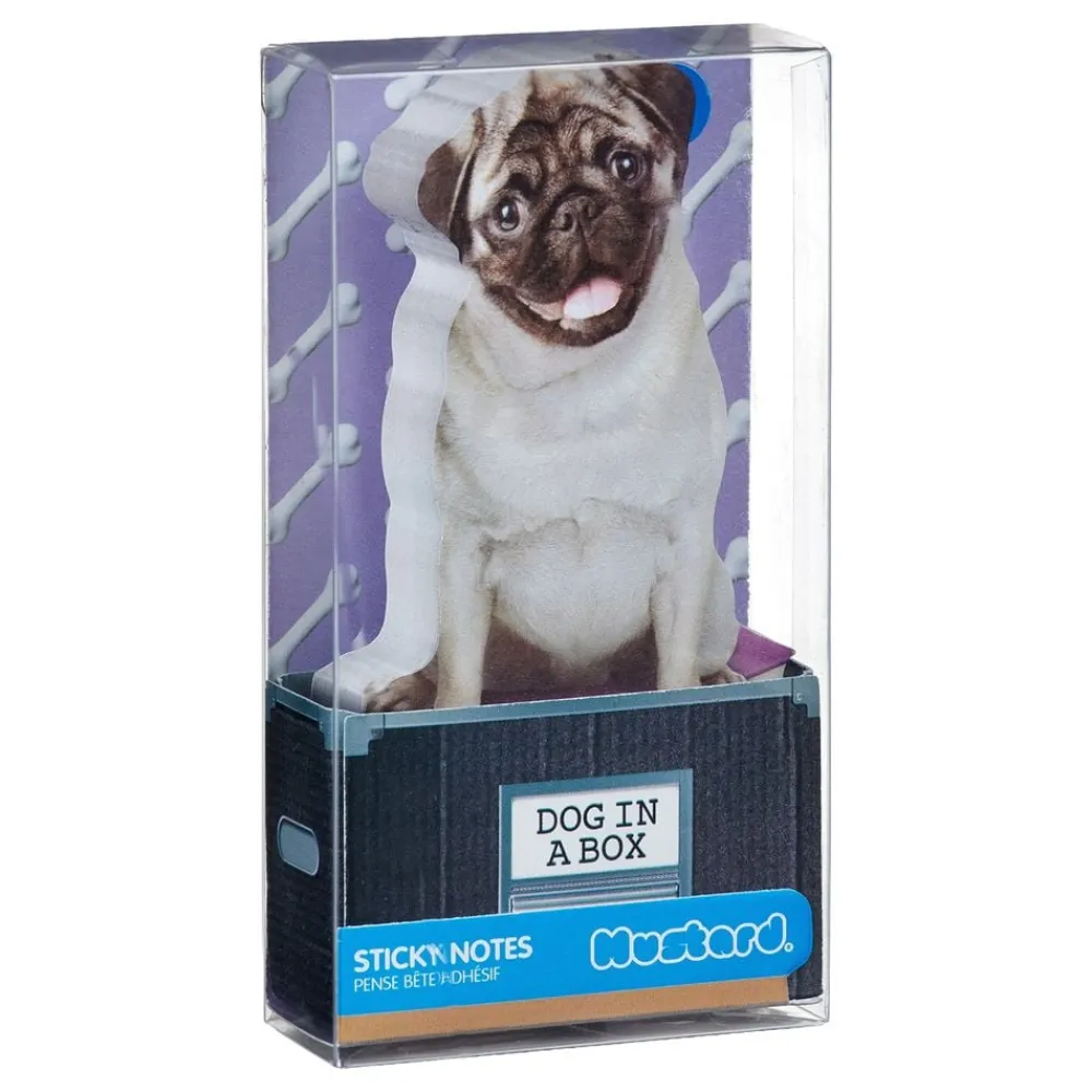 Ohlsson & Lohaven AB Mustard Dog In A Box Sticky Notes - Spil & Leg|Hjem & Husholdning
