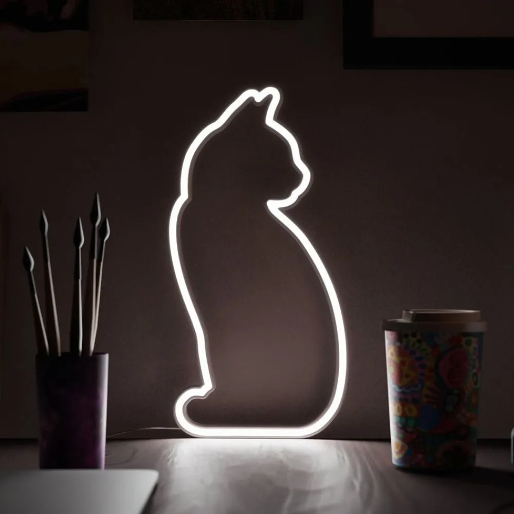 Sale Ohlsson & Lohaven AB Mustard LED-lampe Kat Neon