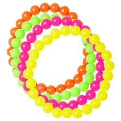 Widmann S.r.l. Neonfarvede Perlearmbånd - Tilbehør|Kostumetema