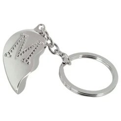 Out of the blue KG Nøglering Halvt Hjerte med Bogstav - Accessories
