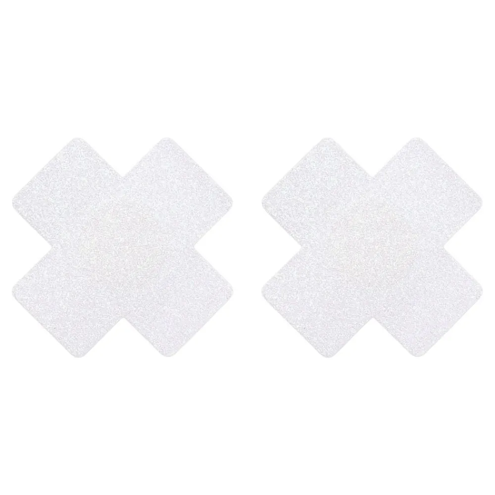 ESPA NV Nipple Covers Kors Hvid Glitter - Tøj|Sex & Lyst