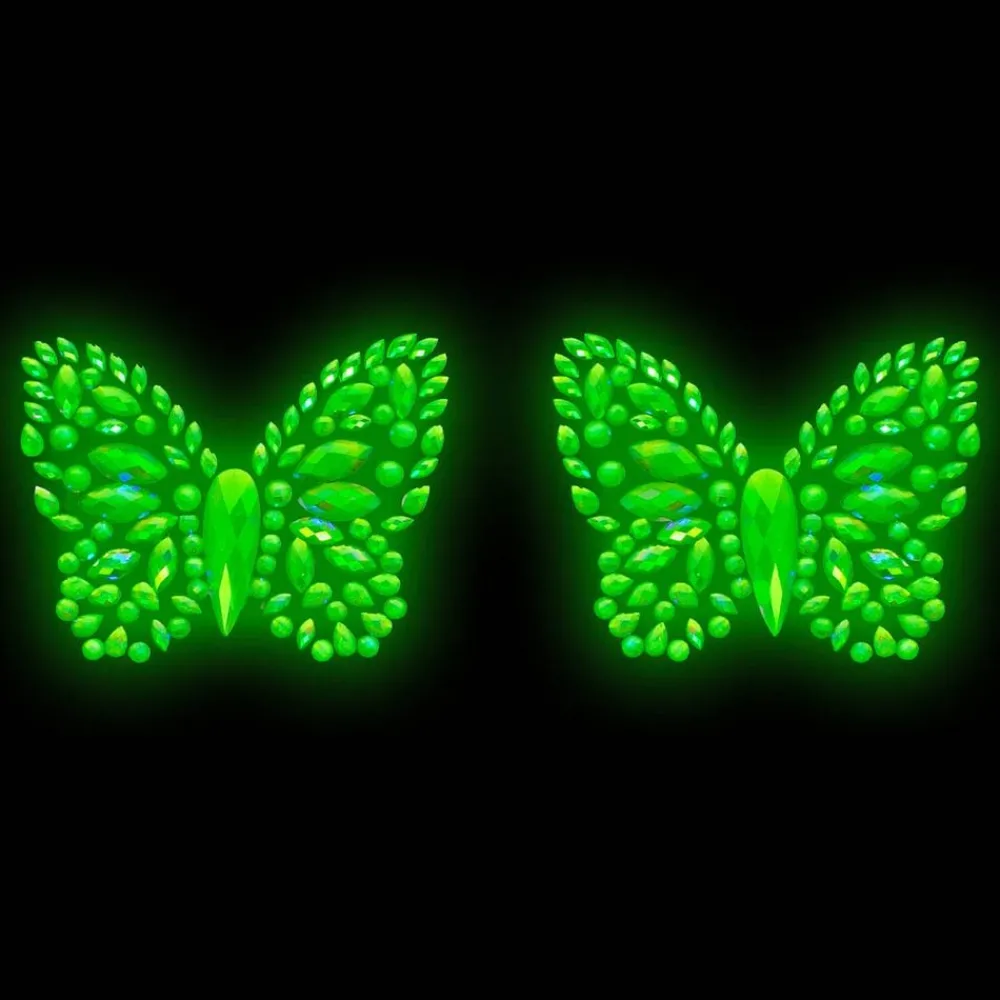 Leg Avenue Europe Nipple Cover Sommerfugl Glow in the Dark - Tøj|Accessories