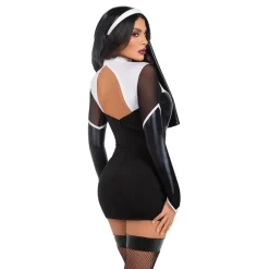 Leg Avenue Europe Nonne Kjole Deluxe Kostume - Tøj|Udklædningskostumer
