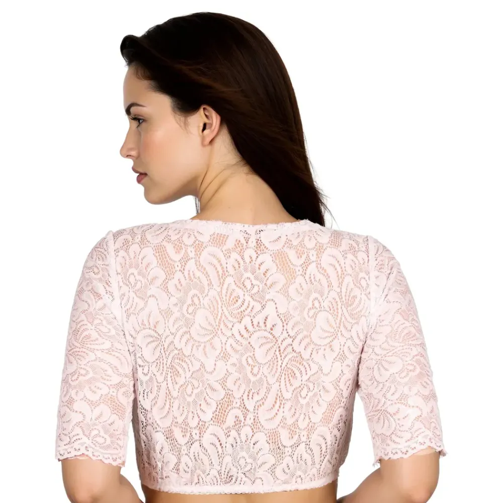 Thetru B.V. Oktoberfest Bluse Hvid i Blonde - Tøj|Tilbehør