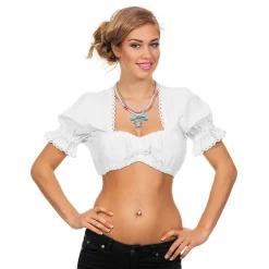 Clearance Wilbers Karnaval B.V. Oktoberfest Bluse Kort Dame Hvid