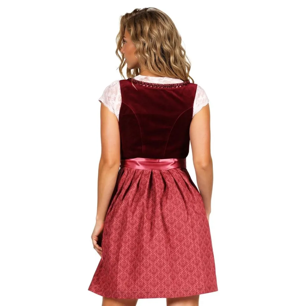 Thetru B.V. Oktoberfest Dirndl Jula Vinrød Deluxe Kostume - Tøj|Udklædningskostumer