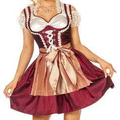 Wilbers Karnaval B.V. Oktoberfest Dirndl Vinrød Kostume - Udklædningskostumer|Kostumetema